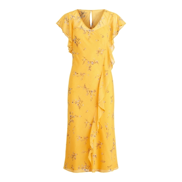 Ralph Lauren Marigold Floral Georgette 